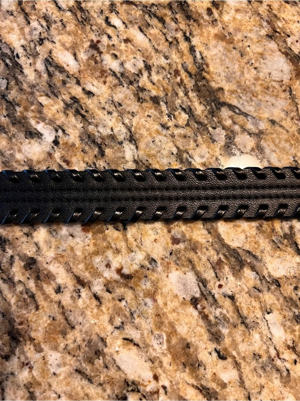 Women’s Black Leather Belt with Silver Buckle
